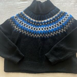 Gap Fair Isle Mock Turtleneck Sweater
